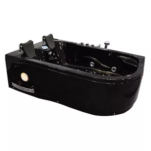 Bathtub AMUE AMO-1631B Turbo Left 180x120 cm — massage bath, left-side drain