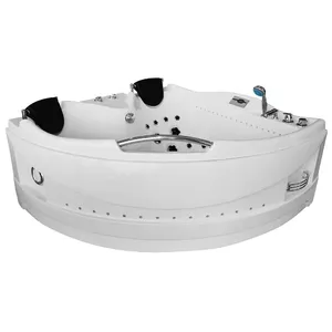 Bathtub AMUE AMUS AMUS-1086 Left Double 152x152 cm, left-side drain, corner double bath