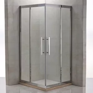 Shower cabin AMUE AMO-T1924 120x80x195 cm — corner glass enclosure with sliding doors