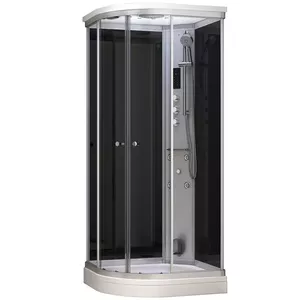 Steam Shower Cabin AMUE AMUE-AC1290R Black 120×90 cm with Hydromassage