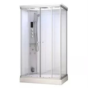 Shower cabin AMUE AMUE-AR1280-1L White, steam shower, 120×80 cm