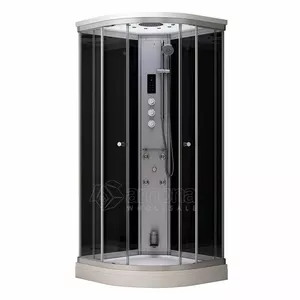 Steam shower cabin AMUE AF1111 Black 110 x 110 cm, steam function, enclosure