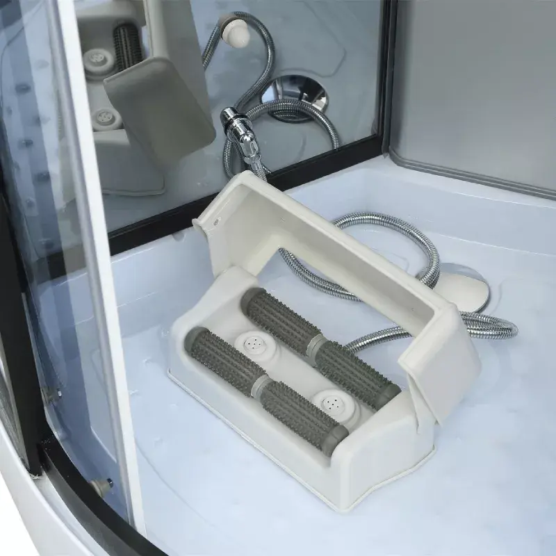 Shower cabin AMUE AMO-0513DS BLACK 110x110x215 cm Photo 5