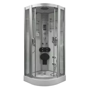 Shower cabin with massage and sauna AMUE AMO-09909A WHITE 90x90 cm