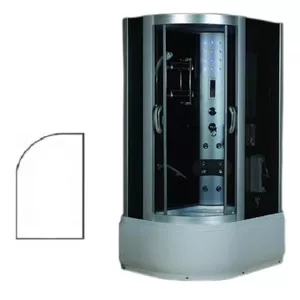 Steam shower cabin AMUE AMO-09912S Left 120x85 cm with integrated steam function