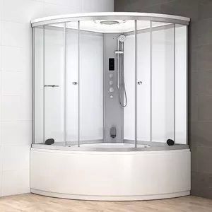 Shower cabin AMUE AMUE-AF1414 White 140×140 cm with steam and hydromassage