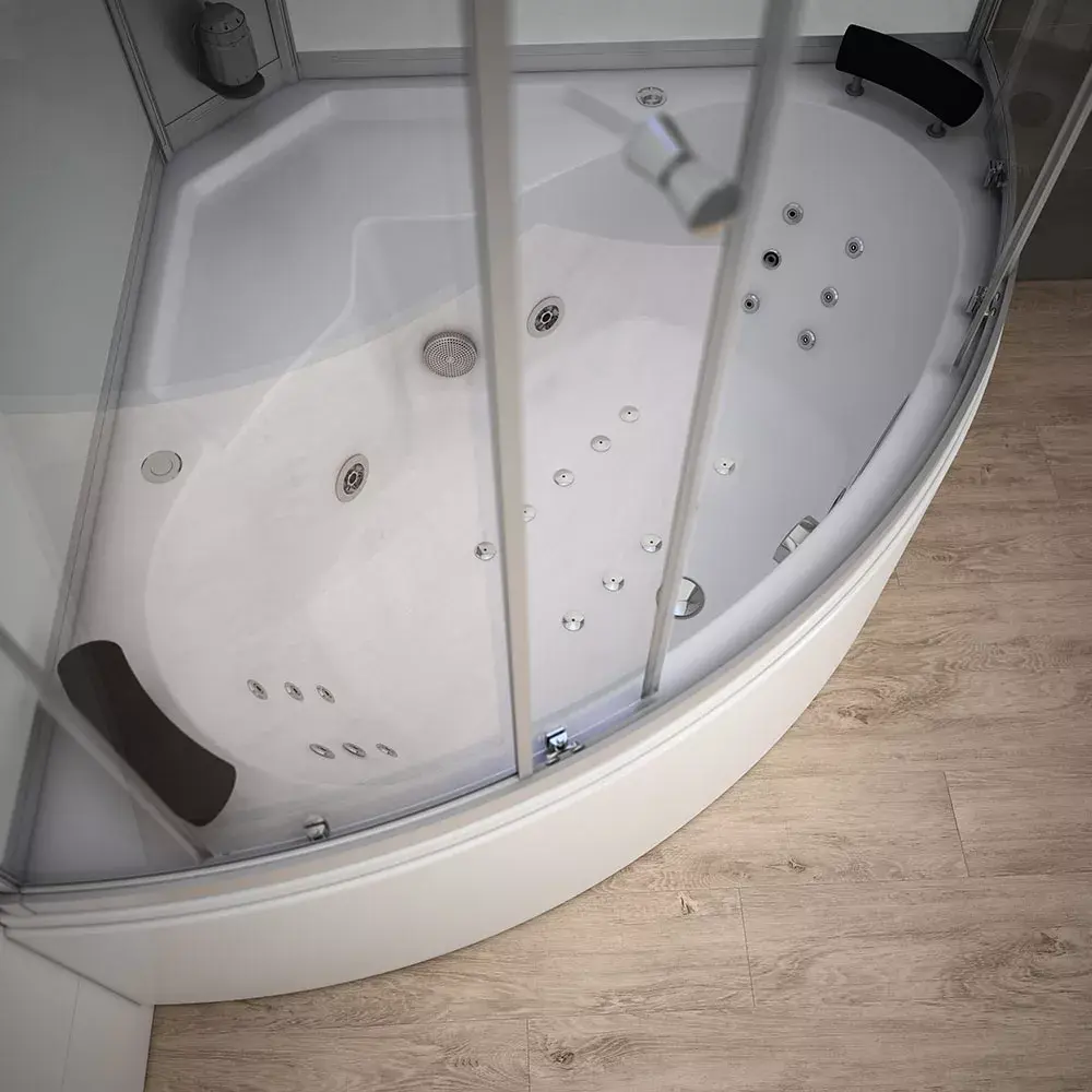 Shower cabin AMUE AMUE-AF1414 140×140 White Photo 5