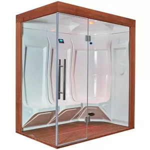 Паровая сауна AMUE AMUE-200ST-W3 Right на три места, размеры 195×118×195 см