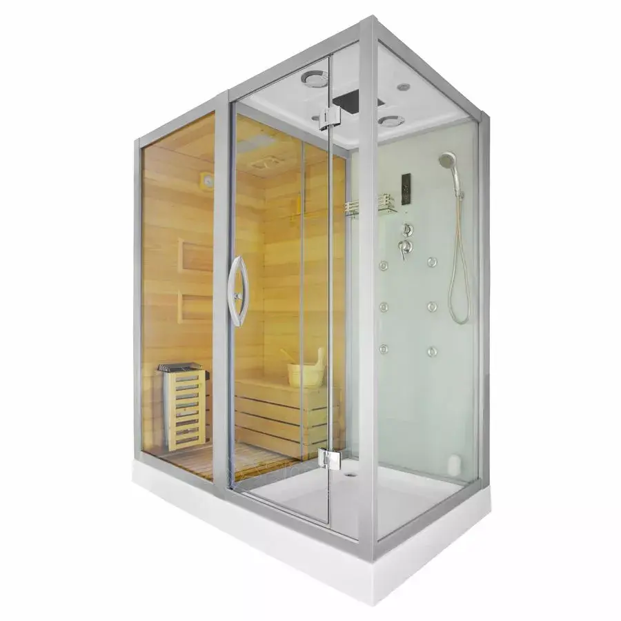 Сауна AMUE AMO-1752W Left TRIO 180x110 см Photo 2