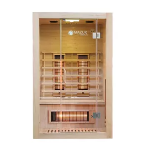 Инфракрасная сауна AMUE AMO-EA2R двухместная, размеры 121×106×192 см