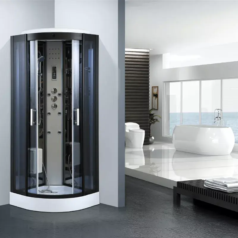 Shower cabin AMUE AMO-0513C BLACK 100x100 cm Photo 2