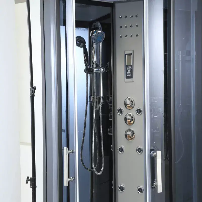 Shower cabin AMUE AMO-0513C BLACK 100x100 cm Photo 4