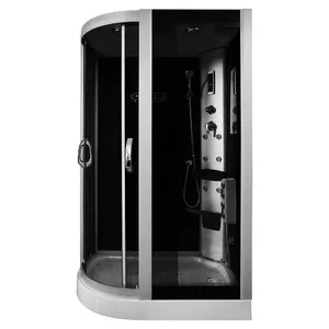 Душевая кабина AMUE AMO-18218 Black 120×85 см — массажная, прямоугольная