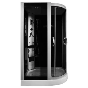 Душевая кабина AMUE AMO-18220 Black 120×85 см, массажная, прямоугольная