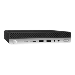 Mini PC HP EliteDesk 800 G4 35W (TAA) Refurbished — Intel Core i5-8500T, 16 GB DDR4, 256 GB SSD, Windows 11 Pro, Black/Silver