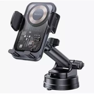 Car wireless charging holder yesido model C307, 15W, suction cup, black