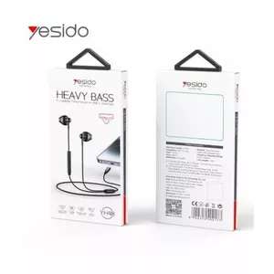 Austiņas Yesido YH48 alumīnija sakausējuma in-ear austiņas melnas