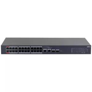 Pārvaldāms L2 Gigabit Ethernet slēdzis DAHUA CS4226-24ET-240 — 26 porti (24 PoE Gigabit, 2 SFP), PoE budžets 240 W, metāla rāmis