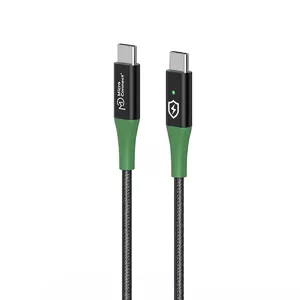 USB Cable Microconnect MC-SMART USB-C-C-01 1m USB 2.0 Black Green