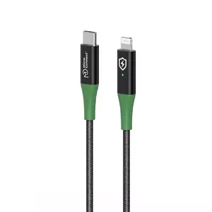 Microconnect MC-SMART USB C-L-1 Lightning Cable 1m Black Green