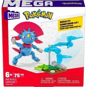 Конструктор MATTEL Mega Construx Weavile Dimoret 75 деталей