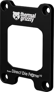 Thermal Grizzly Direct Die Frame for AMD Ryzen 7000 V2 (black) — mounting frame for AMD AM5 CPUs