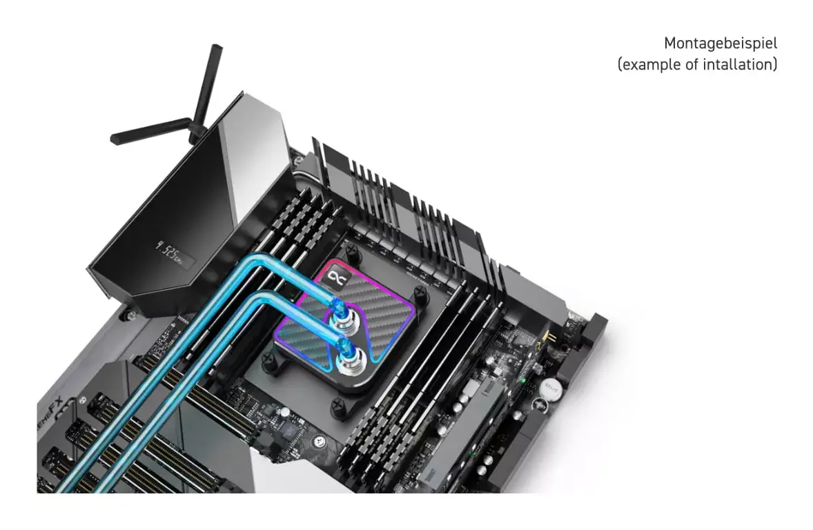 Водоблок Alphacool Core 1 Aurora Carbon Photo 2