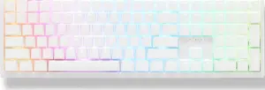 Wireless gaming keyboard Ducky Zero 6108 Pure White with Cherry-like MX2A Speed-Silver switches, 61% layout
