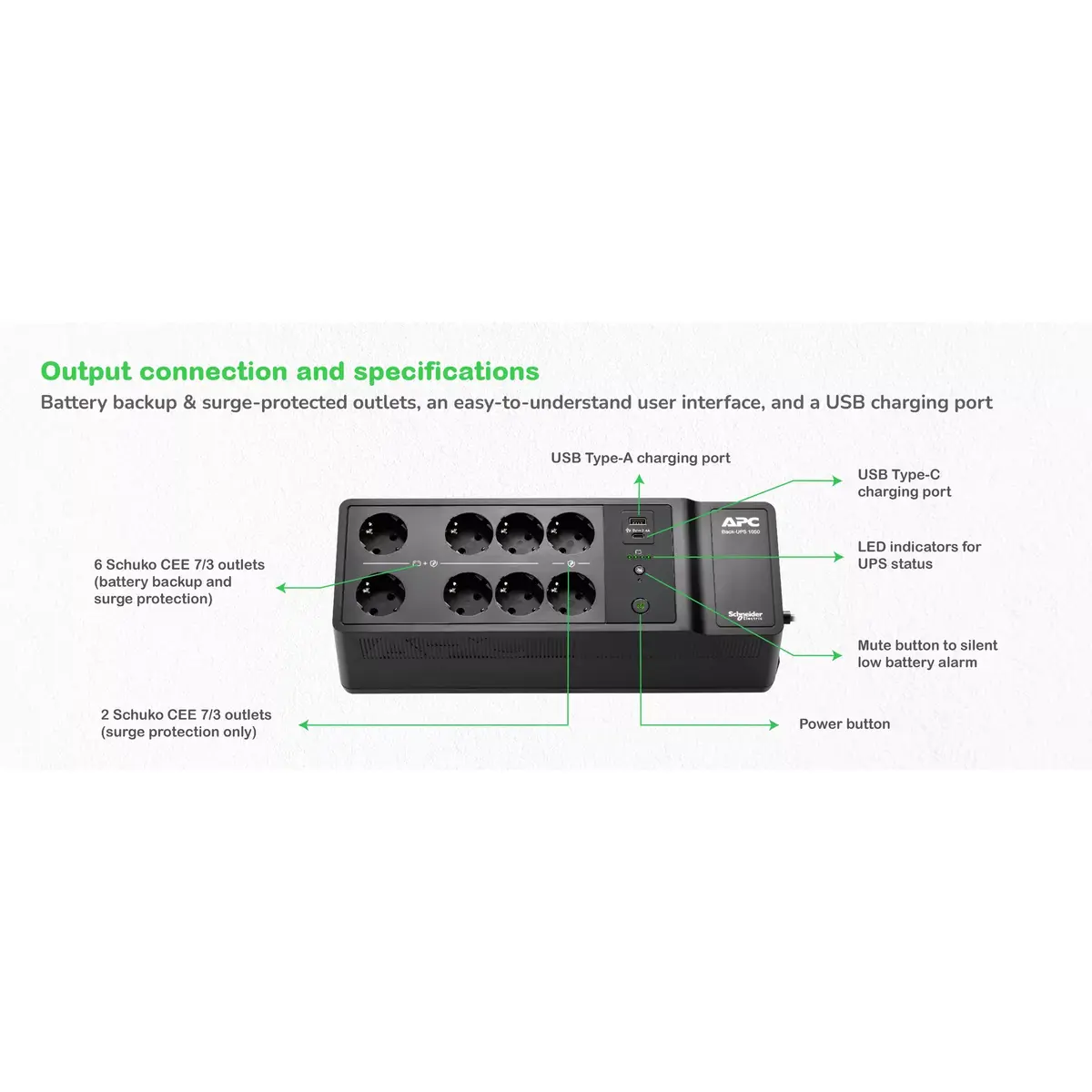 UPS APC Back-UPS 1050VA/600W Photo 5