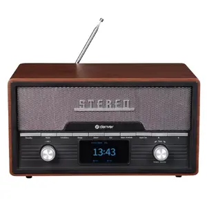 Personal CD player Denver MDA-525DW — DAB+ FM tuner, 10W RMS, wood finish, TFT display