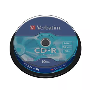Blank CD-R VERBATIM 700 MB 52x Extra Protection — 10-pack Spindle