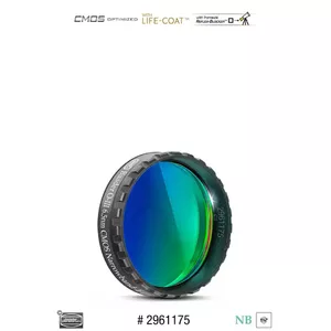 O-III 1.25" Narrowband Filter by Baader, 6.5 nm Bandwidth for CMOS Imaging