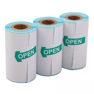 Label sticker paper rolls HiSmart HS083410 — diameter 30 mm, height 52 mm, 3 rolls
