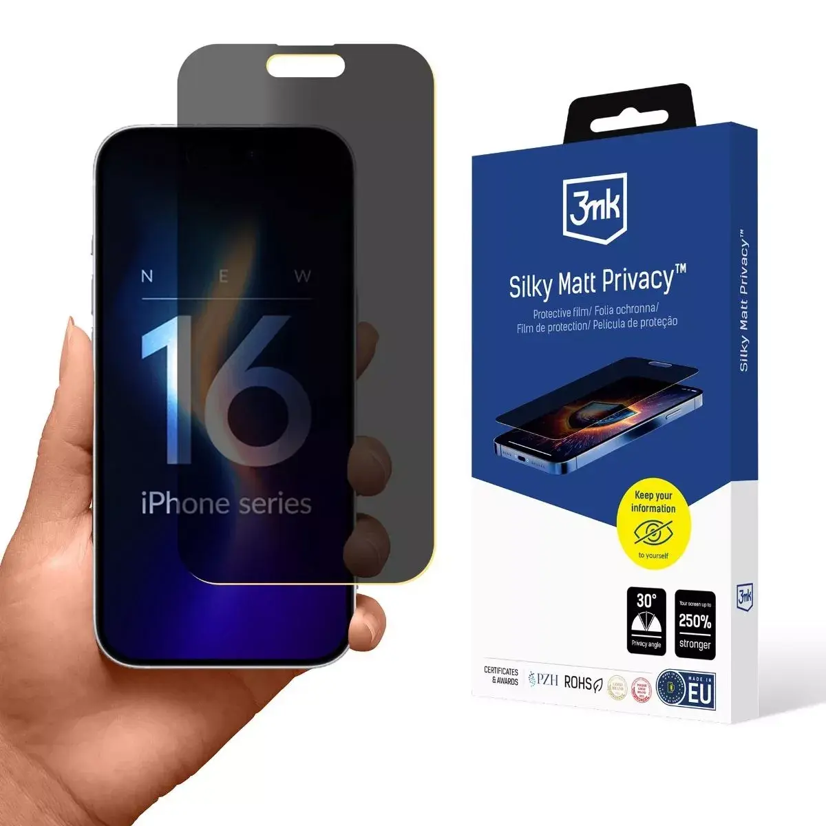 3MK Silky Matt Privacy ekrāna aizsargs Apple iPhone 16 Photo 2