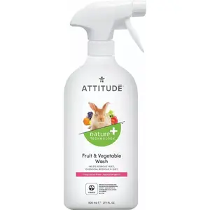 Fruit and Vegetable Wash Attitude 800 ml — fragrance free, gentle cleaning for produce