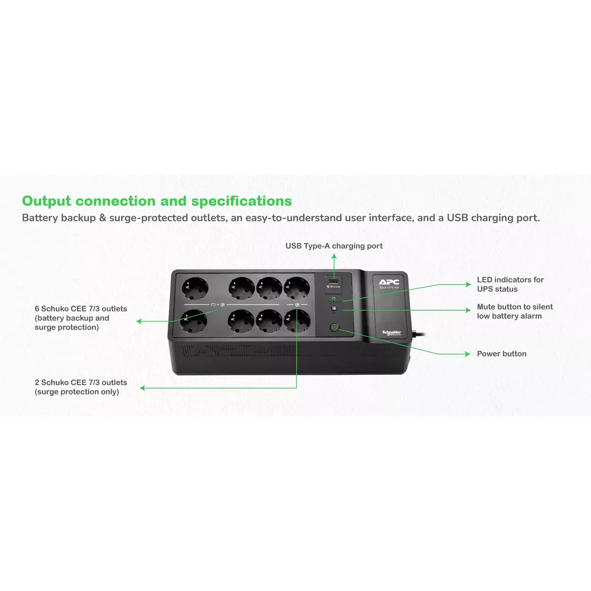 APC Back-UPS 500VA 300W Photo 4