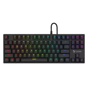 Mechanical Gaming Keyboard SAVIO SAVGK-TEMPEST X2 BLUE USB QWERTY 87‑key Black 80% form factor