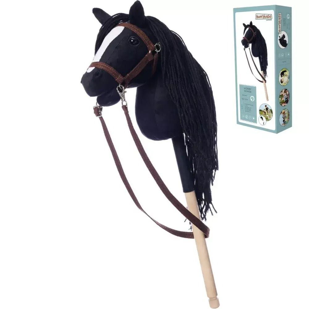 Tootiny HoppiHorse A4 mīkstā zirdziņa — melna Photo 2