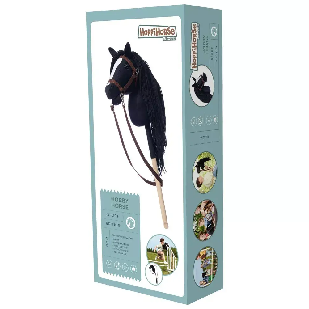 Tootiny HoppiHorse A4 mīkstā zirdziņa — melna Photo 11