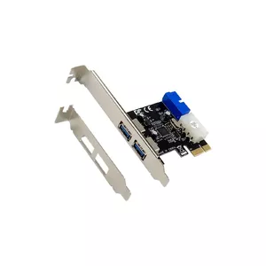 InLine 2+2ports USB 3.2 Gen.1 host controller PCIe SATA power LP bracket