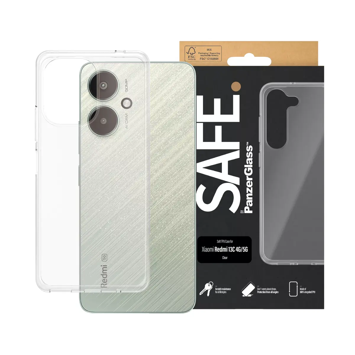 TPU чехол PanzerGlass Xiaomi Redmi 13C Photo 2