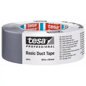 Fabric Tape Tesa 04610 — 25 m x 50 mm, silver