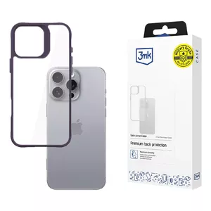 3MK Satin Armor Case+ mobile phone case Apple iPhone 16 Pro Max 17.5 cm Purple Transparent