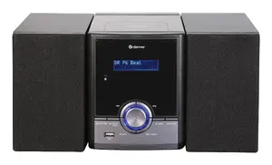 Denver MDA-285 Home Audio Mini System, 50W, DAB+/FM Radio, CD Player, Bluetooth, Black