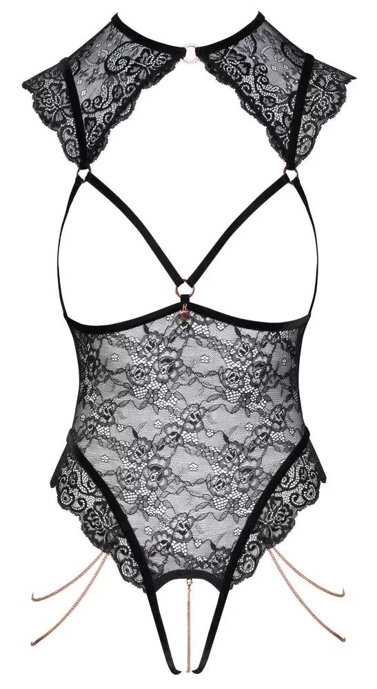 Кротчлес боди Abierta Fina Open Lace Body S Photo 9