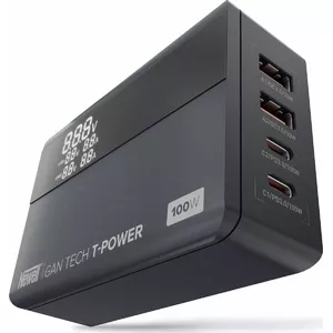 Сетевое зарядное устройство Newell NEWELL GaN Tech T-power 100 Вт, компактный USB адаптер