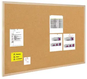 Cork Notice Board Bi-Office 50×40 cm with Wooden Frame (GMC570012010)
