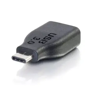 C2G USB C to A 3.0 Female Adapter C2G 28868 Black Nickel Plated
