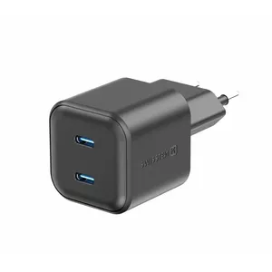 Зарядное устройство SWISSTEN Travel GaN PD двойной USB-C 20W портативный адаптер питания