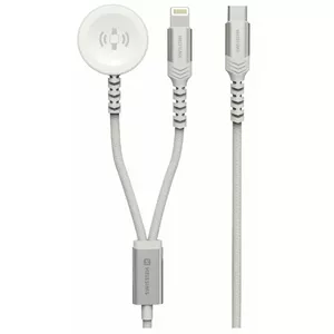 2в1 беспроводное зарядное устройство SWISSTEN 22065503 для Apple Watch и Lightning/USB‑C устройств, кабель 1,2 м